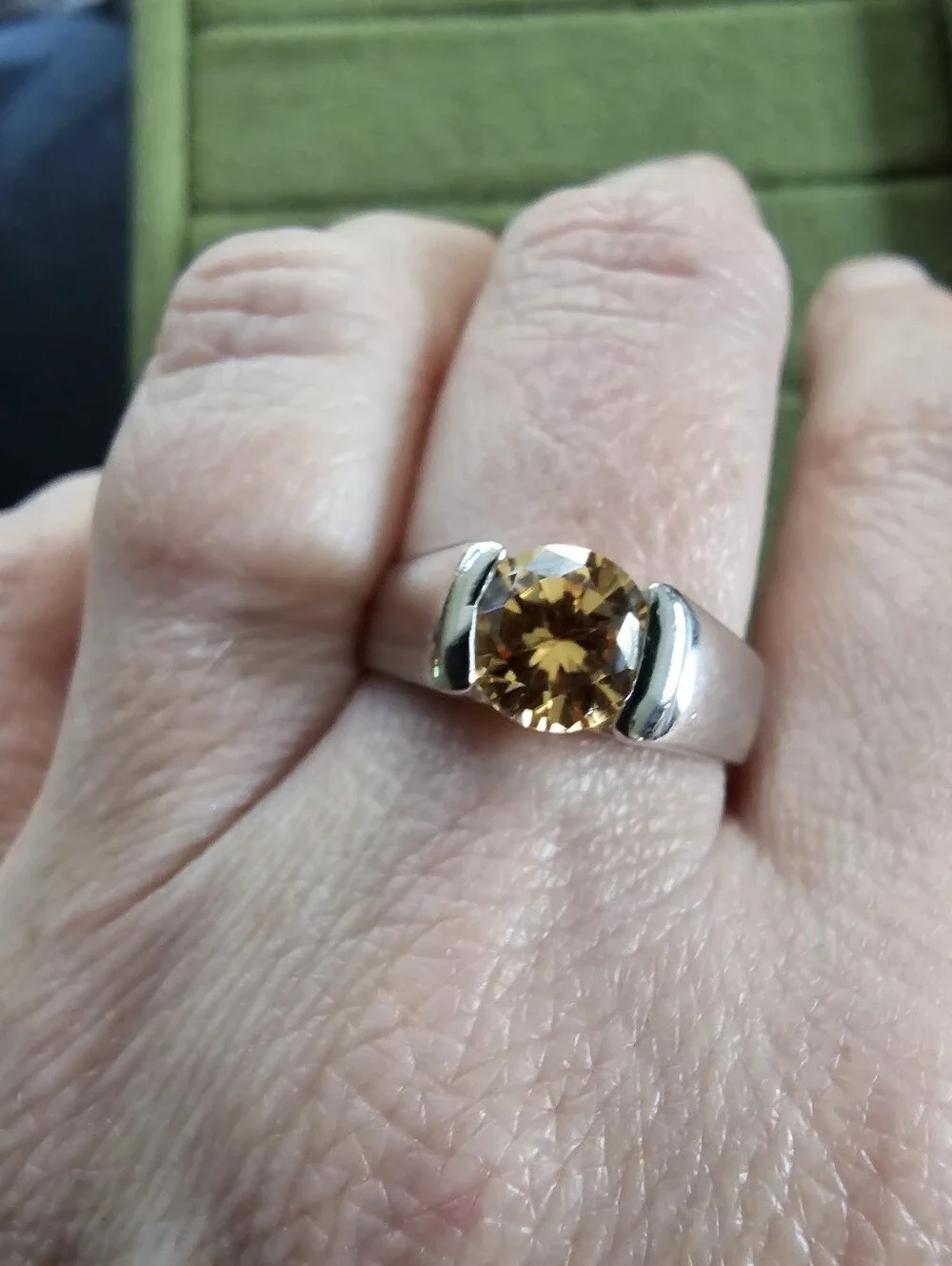 Vintage Silver Plated Ring Size 10
